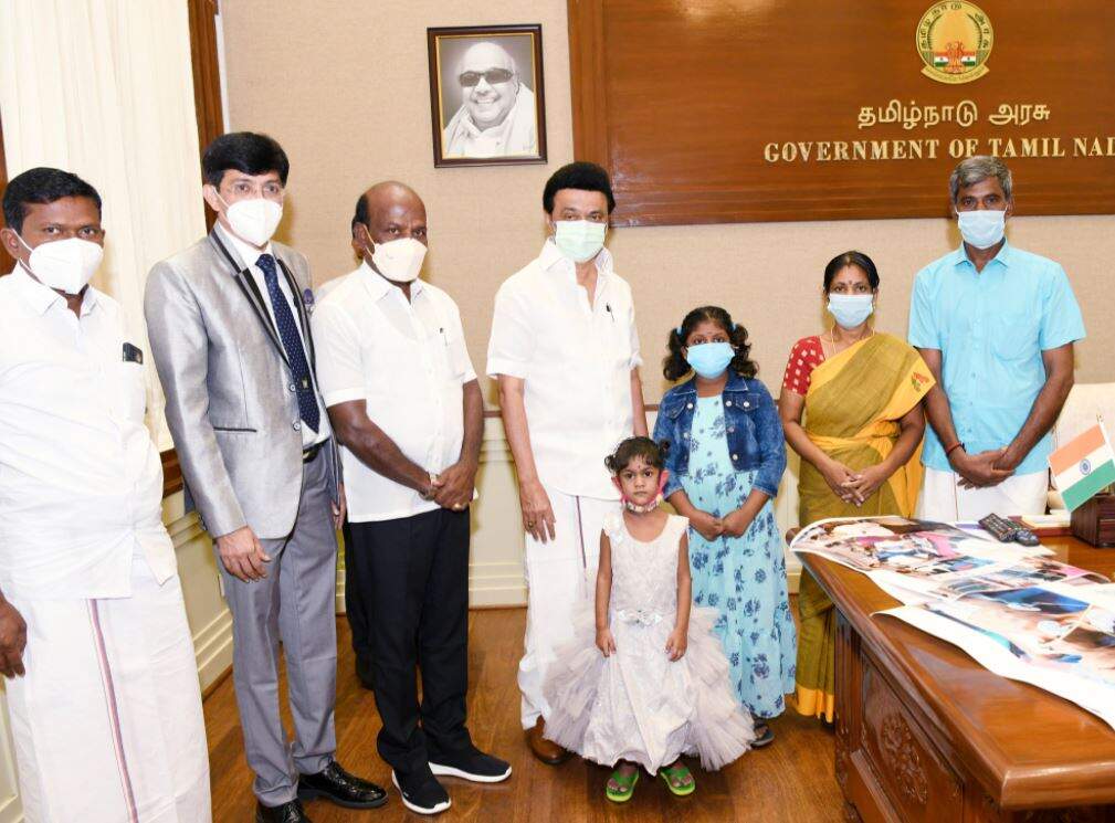 சிறுமி இசக்கியம்மாளுக்கு முதல்வர் மு.க.ஸ்டாலின் ரூ.5 லட்சம் நிதியுதவி!!