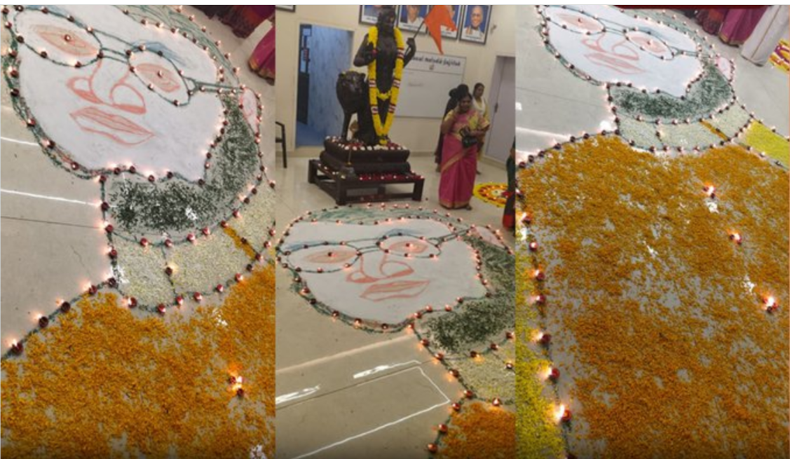 இது என்னடா வாஜ்பாய்க்கு வந்த சோதனை! கமலாலயம் கோலத்தால் சர்ச்சை