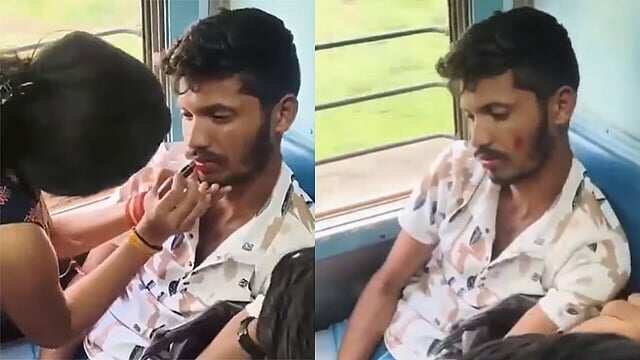 எக்ஸ்பிரஸ் ரயிலில் தவறாக நடந்து கொண்ட இளைஞர்... நூதன தண்டனை கொடுத்த இளம்பெண்..!!