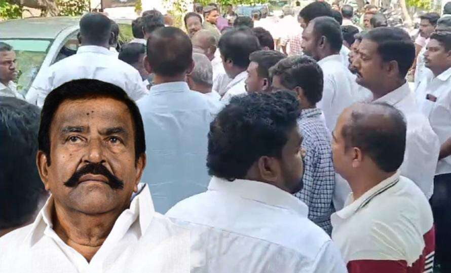 அமைச்சர் கே.என்.நேரு வீட்டின் முன்பு குவிந்து வரும் ஆதரவாளர்கள்!