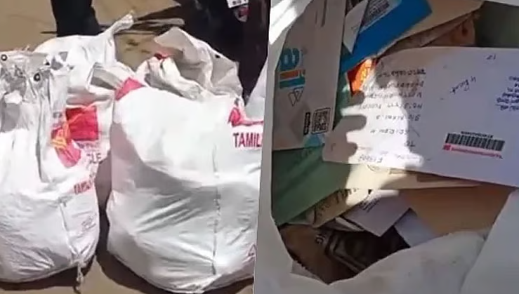வீட்டில் மலை போல் குவிந்த 7 மூட்டை கடிதங்கள்..! தபால்களை டெலிவரி செய்யாமல் பதுக்கிய திருப்பூர் போஸ்ட்மேன்..!