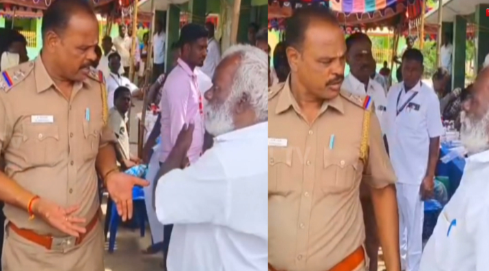 முதியவரை எஸ்.ஐ. தள்ளி விட்ட விவகாரம் - காவல்துறை விளக்கம்