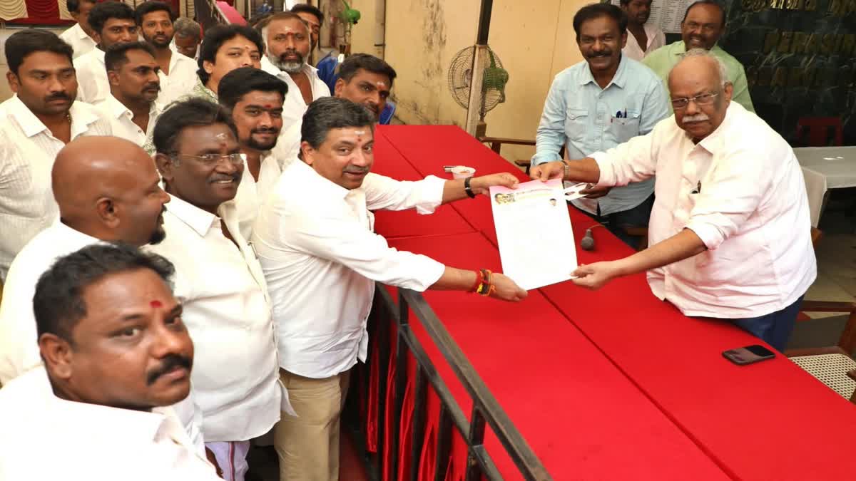 அமைச்சர் பி.டி.ஆர். பழனிவேல் தியாகராஜன் தேர்தலில் போட்டியிட விருப்ப மனு தாக்கல்..!