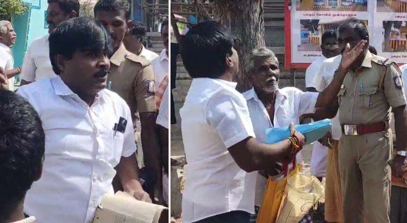 ஆக்கிரமிப்பு விவகாரம்! ஜி.பி.முத்து - கிராம மக்கள் இடையே வாக்குவாதம்!