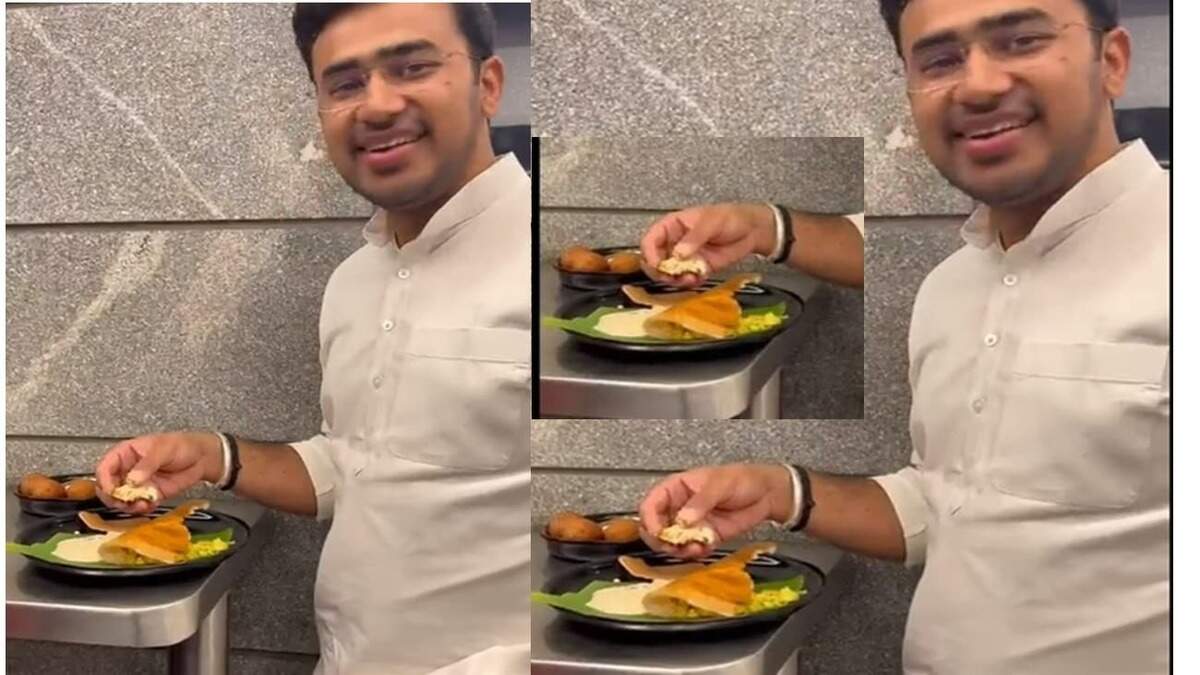 எனக்கு இன்னும் தோசை வரவில்லை.. இதிலும் மோசடி.. காங்கிரஸை தாக்கிய பா.ஜ.க. எம்.பி. தேஜஸ்வி சூர்யா