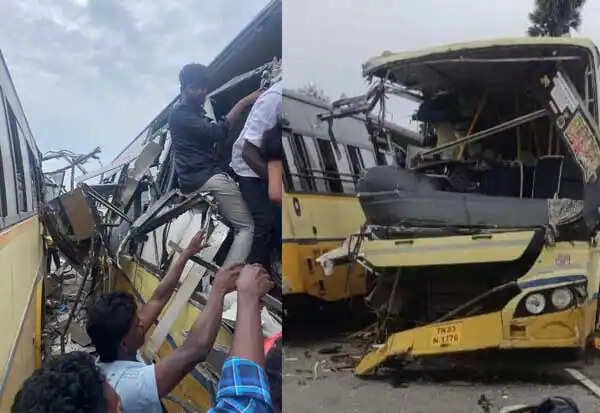 சிவகங்கை மாவட்டத்தில் 2 அரசு பஸ்கள் நேருக்கு நேர் மோதியதில் 9 பெண்கள் உட்பட 11 பேர் பலி!