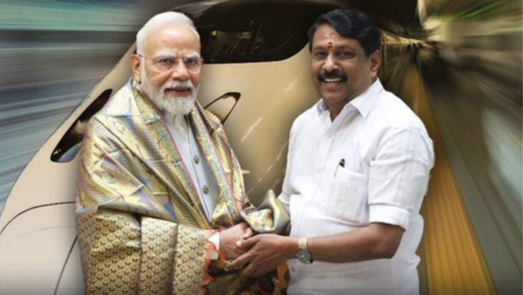 “சும்மா ஜப்பான் புல்லட் ரயில் மாதிரி 12 வந்தே பாரத் ரயில் தந்தவர் மோடி”- நயினார் நாகேந்திரன்