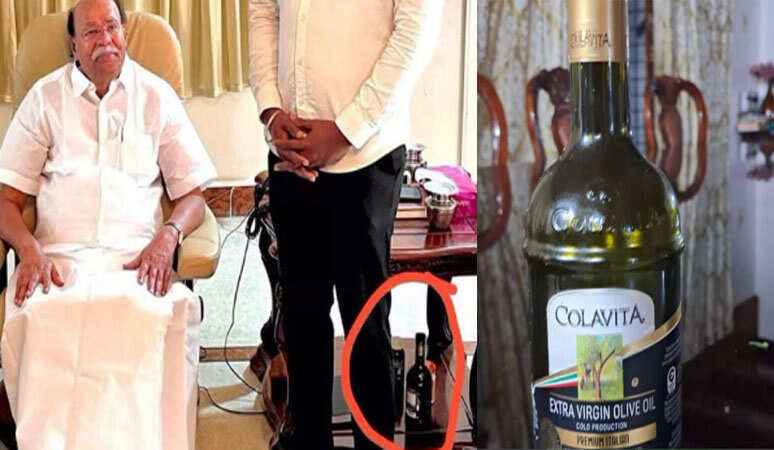 சரக்கு பாட்டிலுடன் ராமதாஸ் போட்டோ?! விசிக, காங்., பிரமுகர்கள் மீது பாமக புகார்