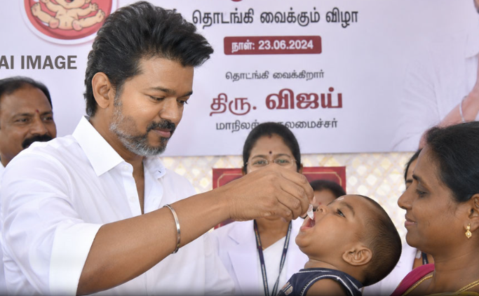 #BREAKING போலியோ சொட்டு மருந்து முகாமை தொடங்கி வைக்கிறார் முதல்வர் விஜய்