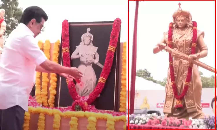 வீரமங்கை ராணி வேலுநாச்சியார் சிலையை திறந்து வைத்தார் முதல்-அமைச்சர் மு.க.ஸ்டாலின்..!
