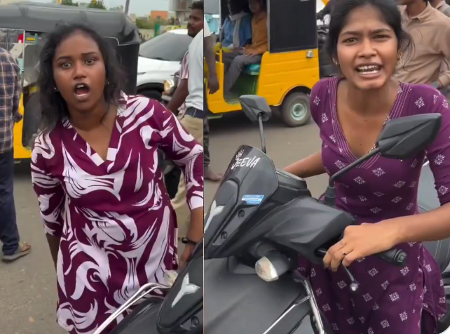 “நீ என்ன போலீசா”- காது கூசும் அளவுக்கு தகாத பேச்சு... நடுரோட்டில் இளம் பெண்கள் ரகளை!