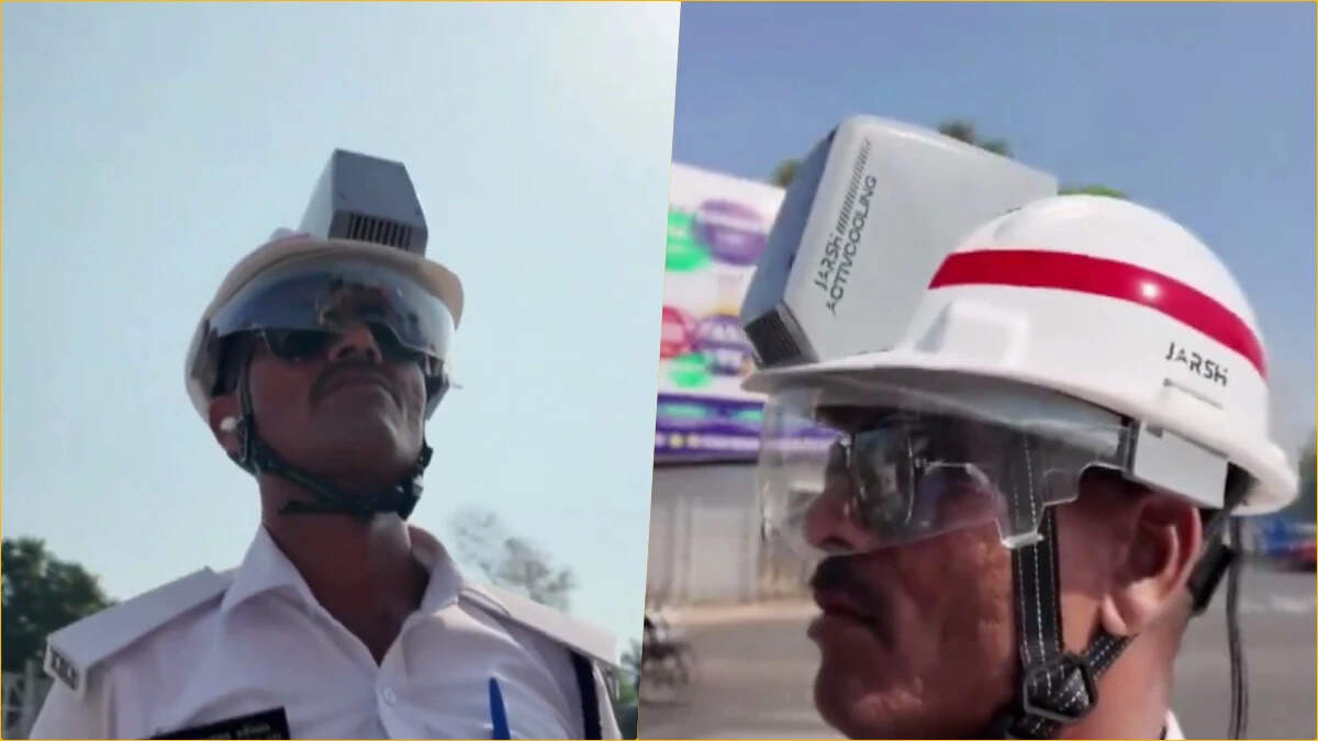 போக்குவரத்து போலீசாருக்கு ஏசி ஹெல்மெட் - வெயிலில் இருந்து தப்பிக்க புது ஐடியா