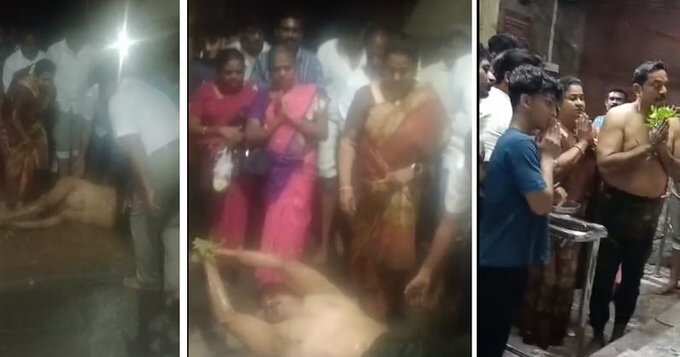 ராதிகா வெற்றி பெற வேண்டி அங்கப்பிரதட்சணம் செய்த நடிகர் சரத்குமார்