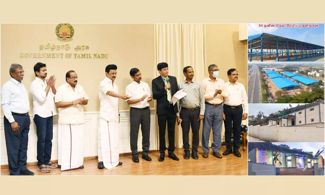 9 மாவட்டங்களில் புதிதாக கட்டப்பட்டுள்ள 84 நவீன நெல் சேமிப்பு தளங்கள் - முதலமைச்சர் திறந்து வைத்தார்