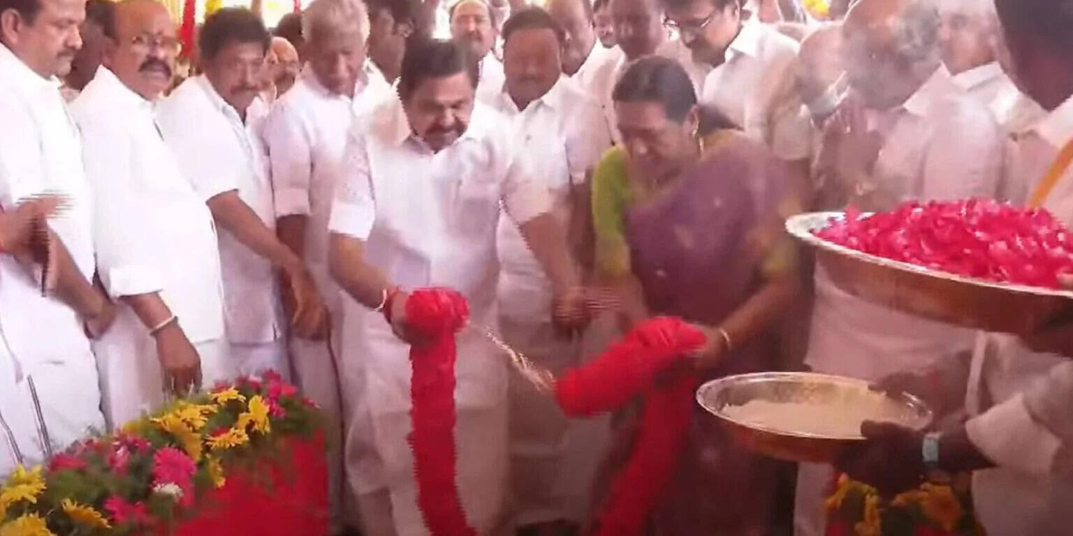 விஜயகாந்த் நினைவிடத்தில் எடப்பாடி பழனிசாமி..!