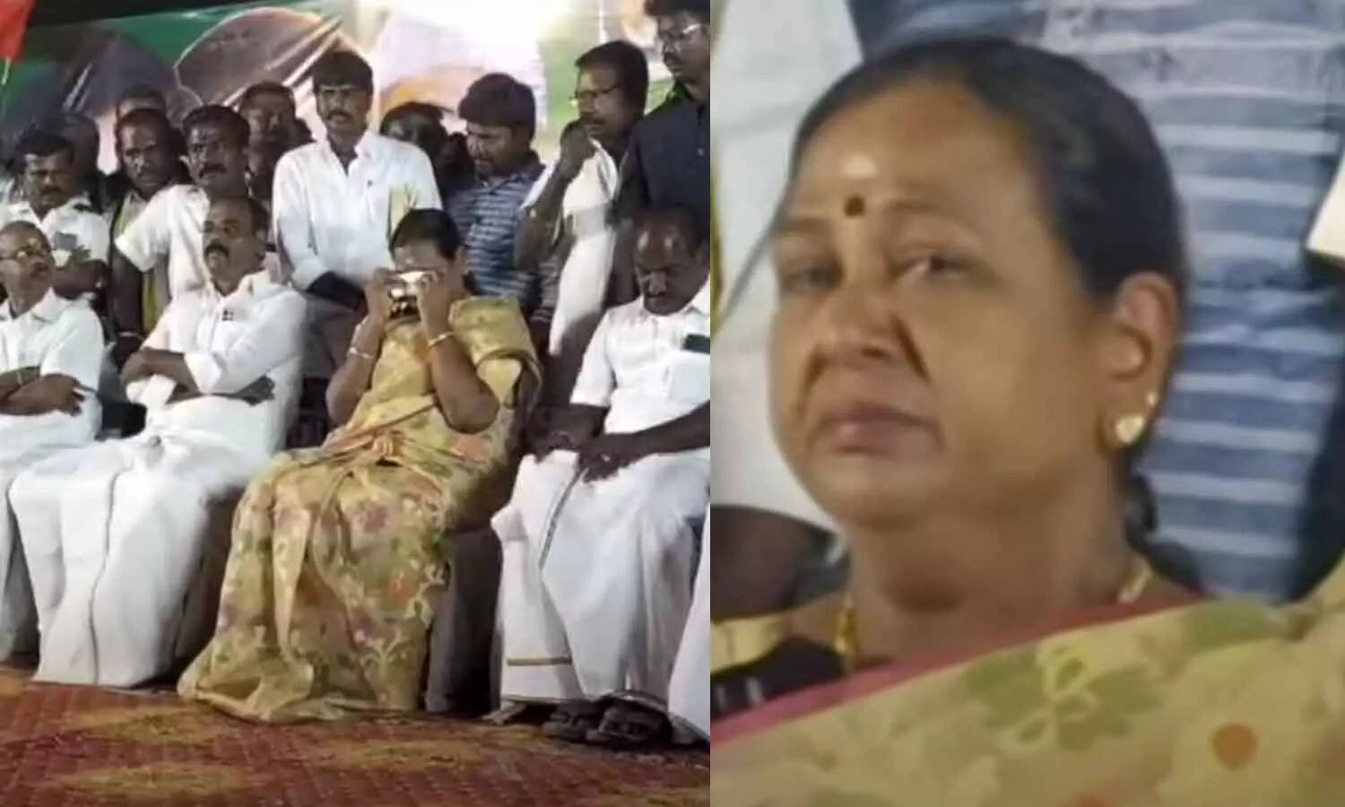 தேர்தல் பிரசாரத்தில் கண் கலங்கிய பிரேமலதா..!