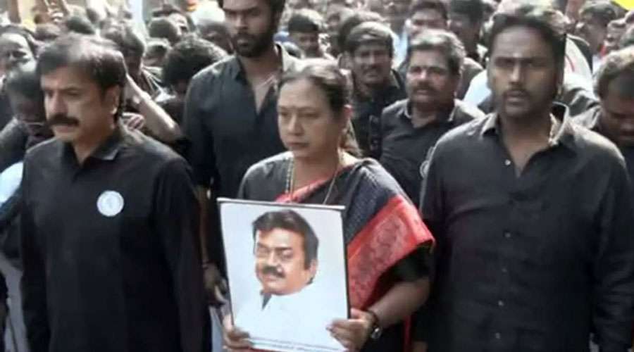 பிரேமலதா தலைமையில் தே.மு.தி.க.வினர் பேரணி..!