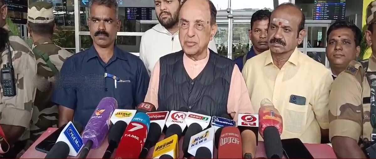 ரத்த ஆறு ஓடும்னு சொன்னாங்க; ஆனா, ஒரு பூனைக்குட்டி கூட வெளியே வரல - திமுகவை விளாசும் சு.சாமி