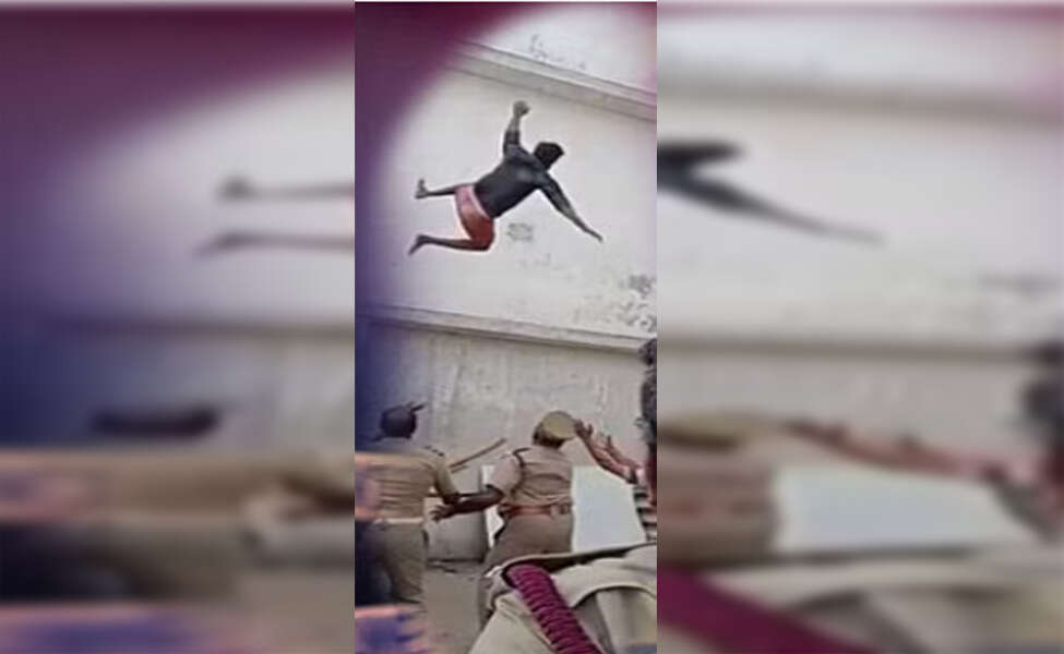 மனைவி பணம் தராததால் 2ஆவது மாடியில் இருந்து குதித்த கணவர்