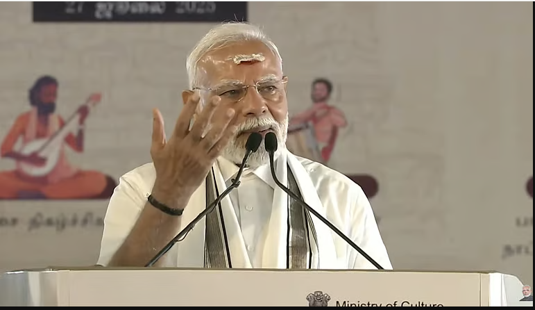 ‘சோழ சாம்ராஜ்ஜியம் நாட்டின் பொற்காலம்..’ சோழ நாணயத்தை வெளியிட்டு பிரதமர் மோடி பேச்சு..!!