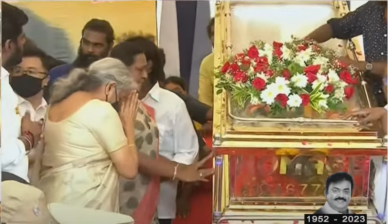 விஜயகாந்த் உடலுக்கு நிதியமைச்சர் நிர்மலா சீதாராமன் அஞ்சலி