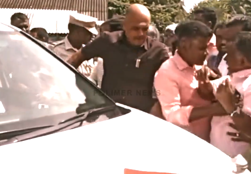 முதல்வரின் காரை வழிமறித்த நபர்... 