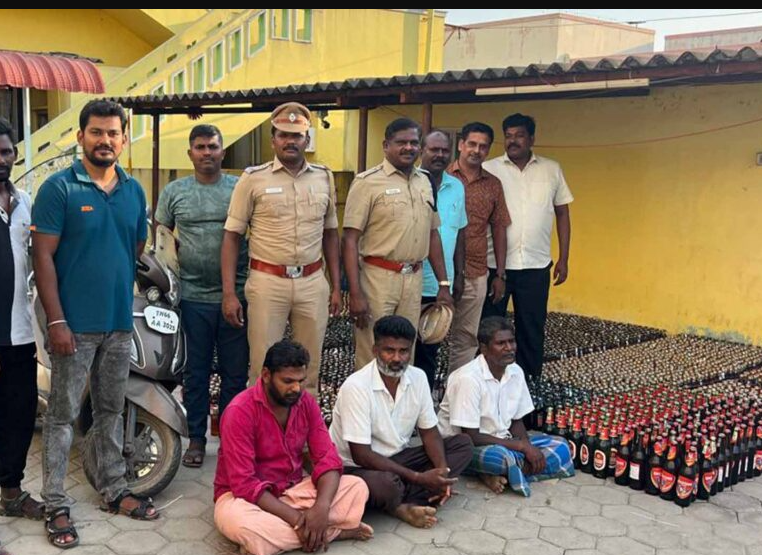 ரூ.12 லட்சம் மதுபாட்டில்கள் பறிமுதல் – 3 பேர் கைது..!