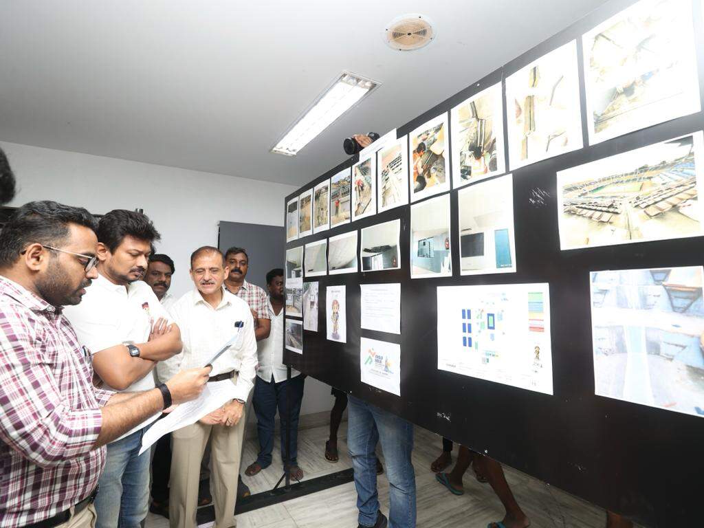 கேலோ இந்தியா இளையோர் போட்டி - முன்னேற்பாடுகளை ஆய்வு செய்தார் அமைச்சர் உதயநிதி