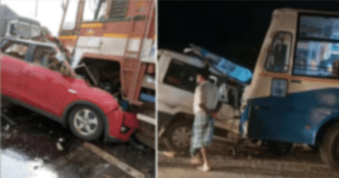 செங்கம் அருகே அரசுப் பேருந்தும், காரும் மோதி பயங்கர விபத்து- 7 பேர் பலி