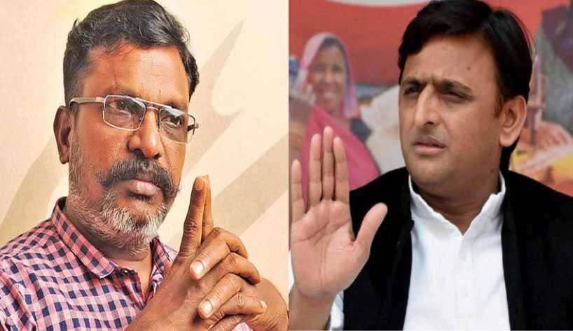 ப்ளீஸ் ப்ளீஸ் ப்ளீஸ்..திருமாவின் கையைப்பிடித்து சொன்ன அகிலேஷ் யாதவ்