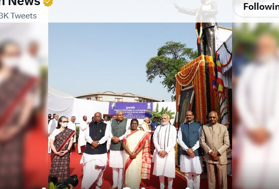 அம்பேத்கர் சிலைக்கு குடியரசுத் தலைவர், பிரதமர் , சோனியா மரியாதை..