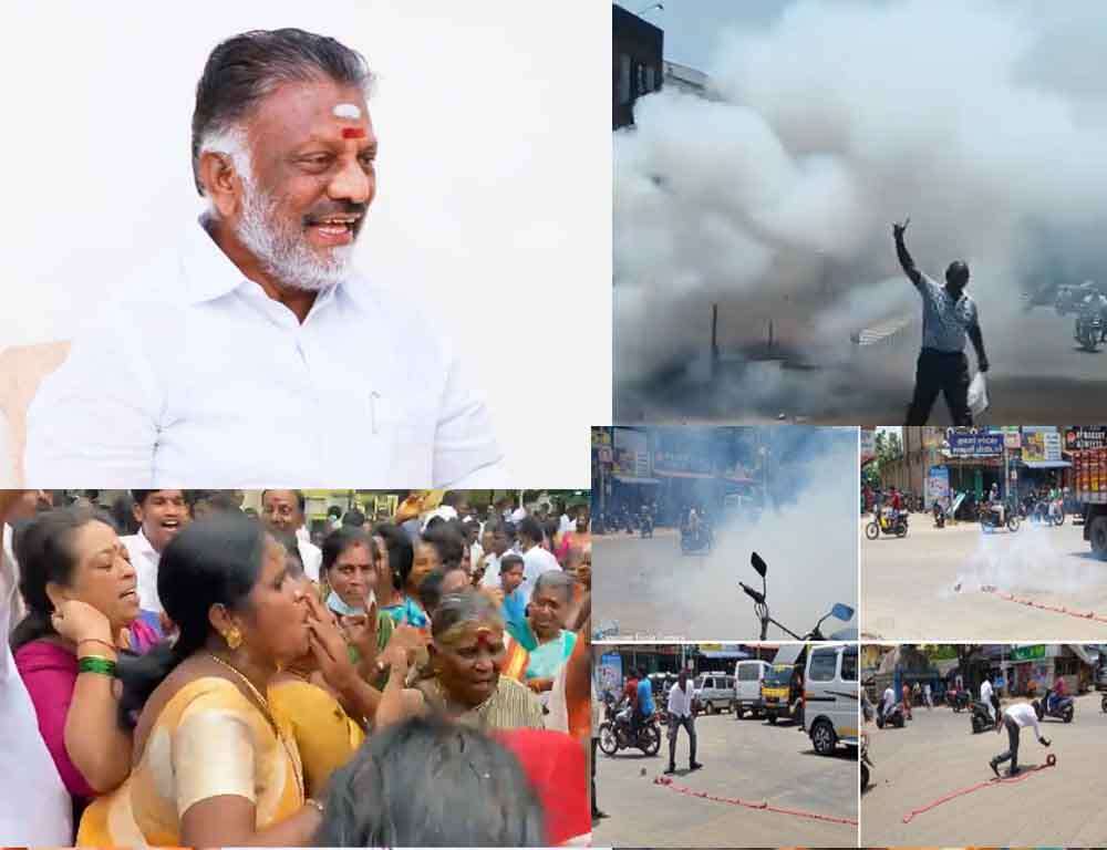 போட்றா வெடிய .. தமிழகம் முழுவதும் ஓபிஎஸ் ஆதரவாளர்கள் கொண்டாட்டம்