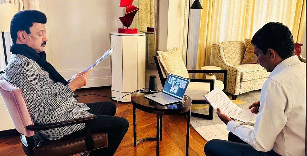 தமிழக பட்ஜெட் தொடர்பாக முதலமைச்சர் மு.க.ஸ்டாலின் காணொளி காட்சி வாயிலாக ஆலோசனை