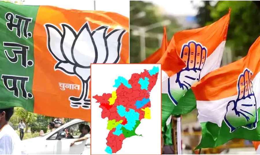 தமிழகத்தில் காங்கிரஸ்-பா.ஜக நேரடியாக மோதும் 7 தொகுதிகள்..!