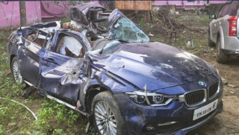 எம்பிபிஎஸ் படிக்கிறங்களுக்கு இதெல்லாம் தேவையா? லாரி மீது மோதிய BMW கார்- துடிதுடித்து மாணவி பலி