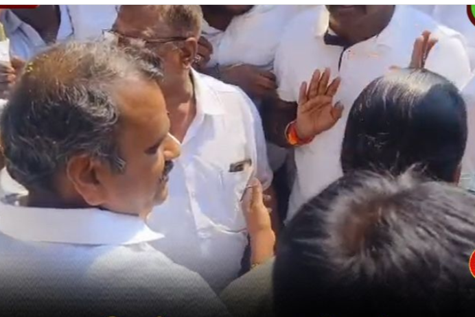 எல். முருகனை முற்றுகையிட்ட பாஜக தொண்டர்கள்