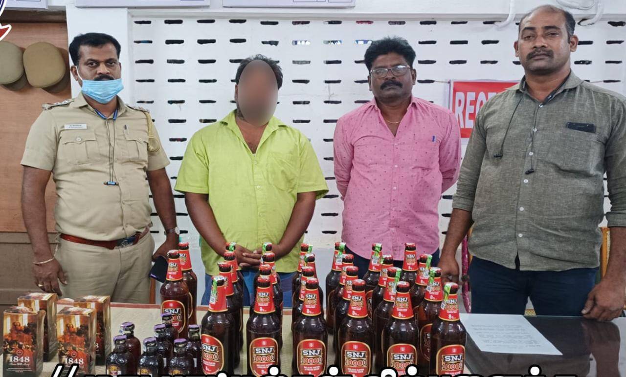 பேரணாம்பட்டு அருகே மதுபாட்டில்கள் விற்பனை செய்த நபர் கைது; ரூ.10 ஆயிரம் மதிப்பிலான மதுபாட்டில்கள் பறிமுதல்!