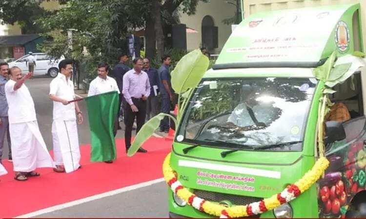 20 நடமாடும் காய்கனி அங்காடி - முதலமைச்சர் மு.க.ஸ்டாலின் கொடியசைத்து தொடங்கி வைத்தார்