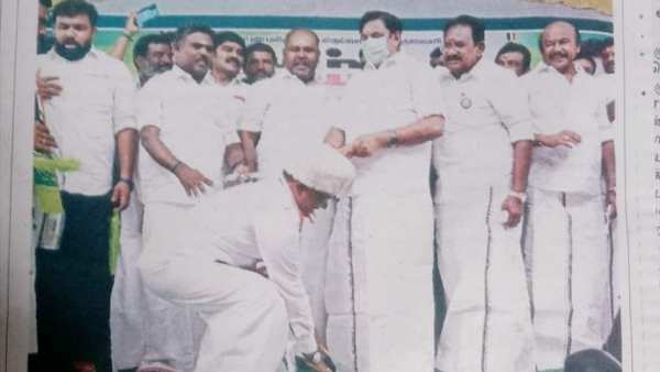 எடப்பாடி காலில் எம்ஜிஆர் விழுவதா? புகழேந்தி ஆவேசம்