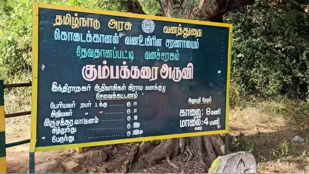 கும்பக்கரை அருவியில் சுற்றுலா பயணிகள் குளிக்க தடை
