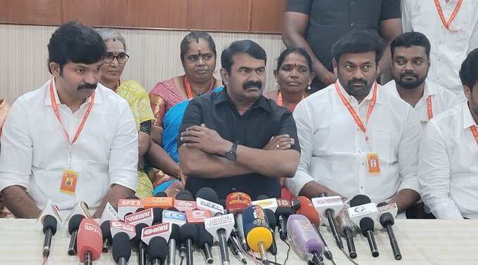 “இறைதூதரே திமுகவுக்கு ஓட்டு போடாதீங்னு சொன்னாக்கூட முஸ்லீம் கேட்க மாட்டாங்க”- சீமான்