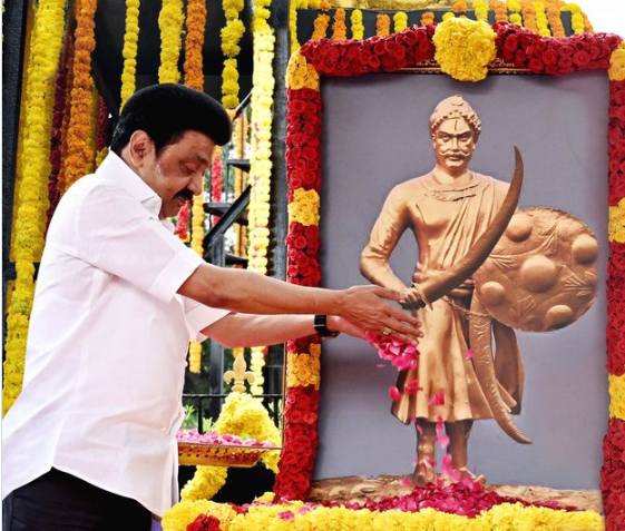 அழகுமுத்துக்கோன் வீரம் அணையா நெருப்பாய் சுடர்விட்டுக் கொண்டேதான் இருக்கும்! - முதல்வர் ஸ்டாலின்