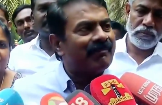 எங்களை என்ன பண்ண முடியும்? திருச்சி எஸ்.பி. வருண்குமாருக்கு சீமான் சவால்?