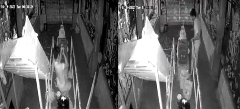 மேலூர் அருகே கோவில் உண்டியலை கடப்பாரையால் உடைத்து பணம் கொள்ளை... சிசிடிவி காட்சிகள் வெளியீடு!