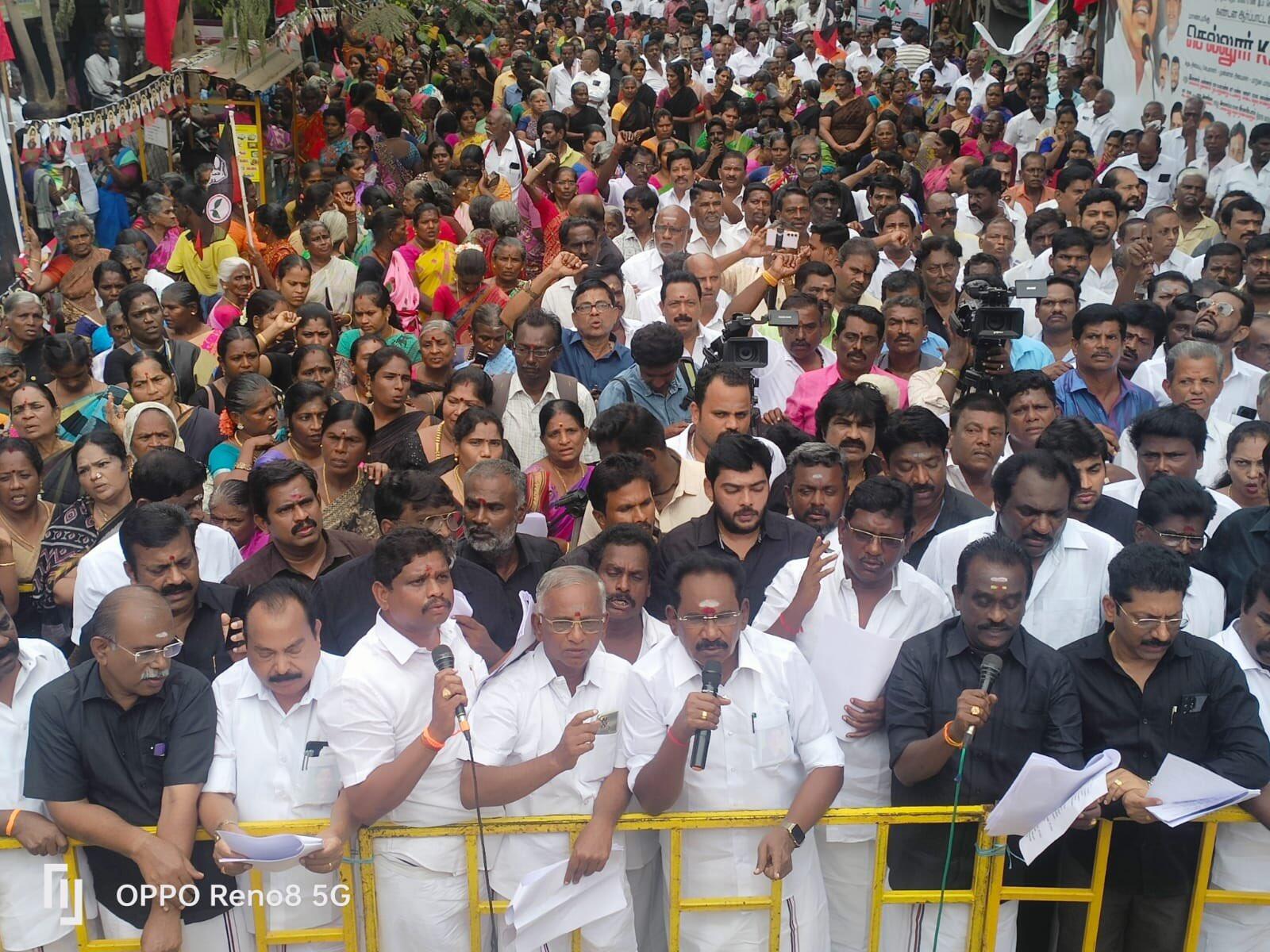 திமுக அரசை கண்டித்து அதிமுக சார்பில் கண்டன ஆர்ப்பாட்டம்!!