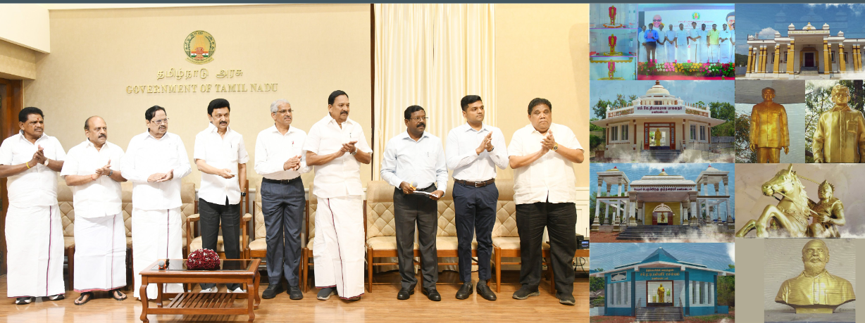 தமிழறிஞர் மு.வரதராசனார் திருவுருவச் சிலையுடன் கூடிய குவிமாட அரங்கம் திறப்பு