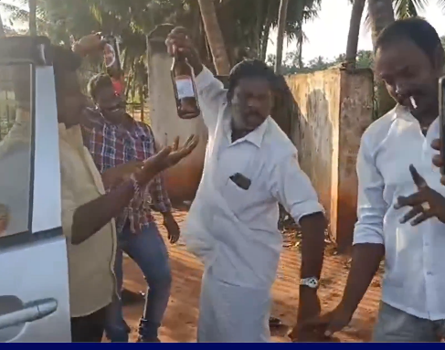 போதையில் ஆட்டம் போட்ட தஞ்சை தவெக எம்எல்ஏ!