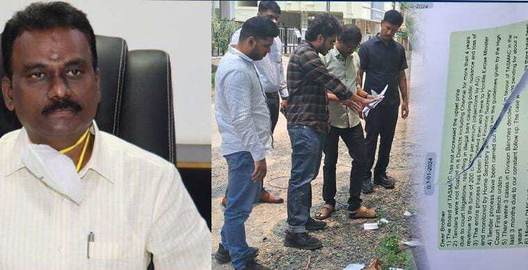 டாஸ்மாக் மேலாண் இயக்குநர் வீட்டருக்கே கிழிந்த நிலையில் கிடந்த ஆவணங்கள்!