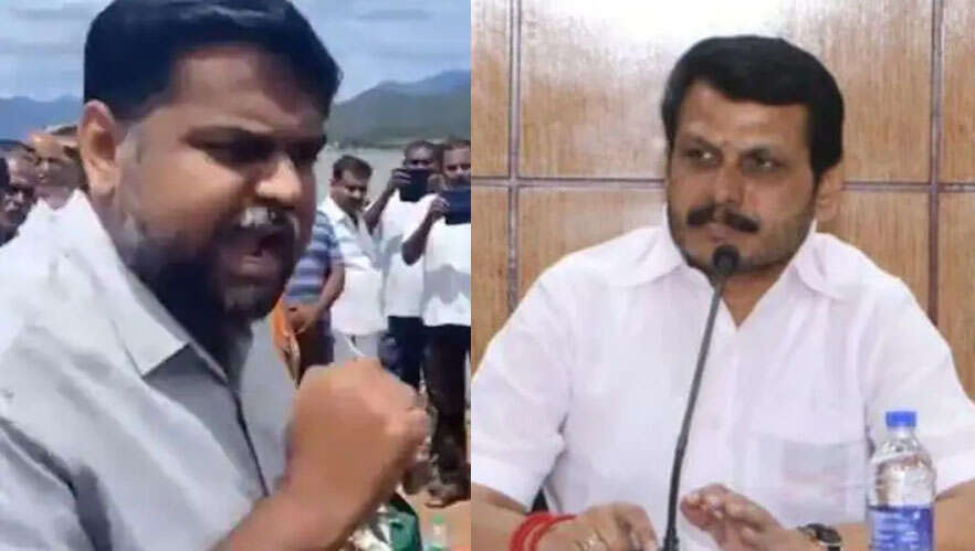 பெரியார் சிலை அருகே பூமி பூஜை செய்த அமைச்சர்! கொதித்தெழும் திமுக எம்பி